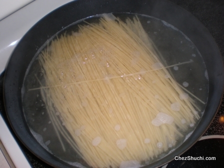 pasta boiling